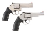 (M) Lot Of 2: Cased Smith & Wesson 686-6 & 66-8 .357 Magnum Double Action Revolvers.