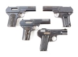 (C) Lot of 4: Pre-War Belgian & German Semi-Automatic Pistols.