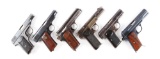 (C) Lot of 6: Assorted European Pre-War Semi-Automatic Pocket Pistols.