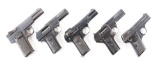 (C) Lot of 5: Pre-War European Semi-Automatic Pistols.