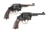 (C) Lot of 2: Pre-War Smith & Wesson N Frame Double Action Revolvers.
