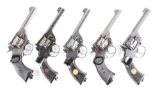 (C) Lot of 5 British WWII Webley Revolvers: Albion No.2Mk.I 1942, Webley & Scott Mk.IV, Enfield No.2