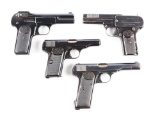 (C) Lot of 4: Pre-War German & Belgian Semi-Automatic Pistols.