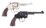 (C) Lot of 2: Pre-War High Condition Smith & Wesson Model 1905 HE Double Action Revolvers.