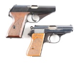 (C) Lot of 2: Early German Semi-Automatic Pocket Pistols.