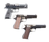Lot of 3 Spanish Star Pistols In Boxes: Model B Super 9mm, Megastar .45, & WWII Military Contract Mo