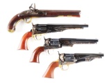 (A) Lot of 4: Black Powder Handguns.