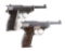 (C) Lot of 2 WWII Nazi German P.38 Pistols: Walther AC45 & Spreewerke CYQ.