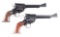 (C+M) Lot of 2 Ruger Old Model Blackhawk .357 Single Action Revolvers: 1965 & 1972.