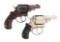 (A) Lot of 2: Circa 1880's Belgian Made Bulldog Pocket Revolvers.