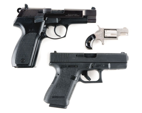(M) Lot of 3: Glock / Walther Semi-Automatics & North American Arms Mini Spur Trigger Revolver.