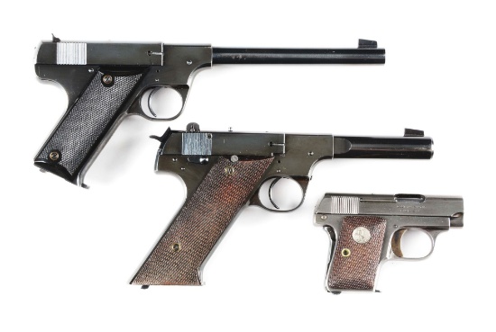 (C) Lot of 3: Hi-Standard Model B & Model H-D Military & Colt 1908 Vest Pocket Pistols.