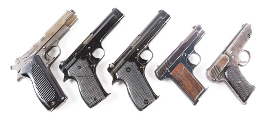 (M) Lot of 5: European Semi-Automatic Pistols.