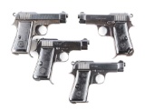 (C) Lot of 4 Italian WWII Beretta Model 1935 Semi-Automatic Pistols.