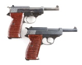 (C) Lot of 2 WWII Nazi German Spreewerke cyq P.38 Pistols.