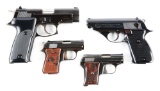 (M) Lot of 4 Spanish Astra Pistols in Boxes: A-80 .45, Constable .380, Cub .22S, & Firecat .25.