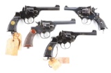 (C) Lot of 4 British Webley Revolvers: 1931 Enfield No.2Mk.I .38, 1941 Enfield No.2Mk.I .38 DAO, Enf