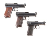 (C) Lot of 3: Pre-War Mauser Semi-Automatic Pocket Pistols.