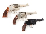 (M+C) Lot of 3: Smith & Wesson HE Double Action Revolvers.