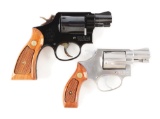 (C) Lot of 2: Boxed Smith & Wesson Double Action Pocket Revolvers.