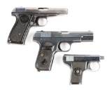 (C) Lot of 3: Pre-War American Made Semi-Automatic Pocket Pistols.