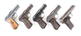 (C) GROUP OF FIVE CZ PISTOLS AND HUNGARIAN FROMMER STOP PISTOL