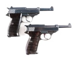 (C) Lot of 2 Nazi German P.38 Pistols: Walther AC42 & Spreewerke CYQ.