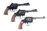 (C) Lot of 3: Colt Officer's Model Double Action Revolvers.