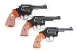 (C+M) Lot of 3: Colt Double Action Revolvers.
