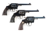 (C) Lot of 3: Pre-war Colt Double Action Revolvers.