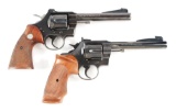 (C) Lot of 2: Custom Colt Officers' Model Target Revolvers.