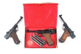 (C) Lot of 3: German Erma Luger Semi-Automatic Pistols.