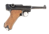 (C) Nazi Marked German Mauser P.08 1938 Dated S/42 Semi-Automatic Pistol.