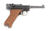 (C) Nazi Marked German Mauser P.08 1939 Dated Code 42 Semi-Automatic Pistol.