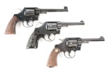 (C) Lot of 3: Pre-War Colt Double Action Revolvers.
