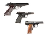(C) GROUP OF DOMESTIC SEMI AUTOMATIC PISTOLS, SMITH & WESSON, REMINGTON AND WHITNEY