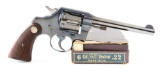 (C) Boxed Pre-War Colt Official Police .22 Double Action Revolver.