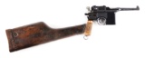 (C) Mauser Model C96 Bolo Semi-Automatic Pistol with Stock.
