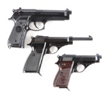 (M+C) Lot of 3: Boxed Italian & U.S. Beretta Semi-Automatic Pistols.