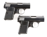 (C) Lot Of 2: Pair Of Browning Pocket Pistols.