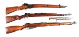 (C) Lot of 3: Mauser KAR98 , Sako 1944 and MAS 1936 Bolt Action Rifles.