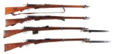 (C)COLLECTORS LOT OF EARLY SWISS STRAIGHT PULL RIFLES