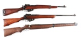 (C) Lot of 3: Two British Enfields & One Cooey Bolt Action Rifle.