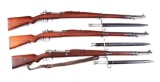 (C)Lot of 3:DWM Manufactured Argentino 1909 Bolt Action Rifles with bayonets.
