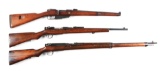 (C) Lot of 3: Two Type 38 Rifles & One 88 Commision carbine.
