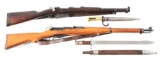 (C) Lot of 2 Foreign Military Rifles: Argentine Model 1891 Engineers Carbine & Swiss K31 Straight Pu