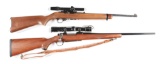 (C) Lot of 2: Ruger 10-22 Carbine & M77 Mark II Rifle.