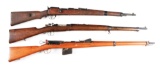 (C) Lot Of 3: Three Assorted Military Rifles.