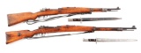 (C) Lot of 2 Foreign Mauser Military Rifles With Bayonets: Yugoslavian 1924 & Czech BRNO 98/22.