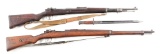 (C) Lot of 2 Foreign 8mm Mauser Rifles: Chinese and Turkish With Bayonets.